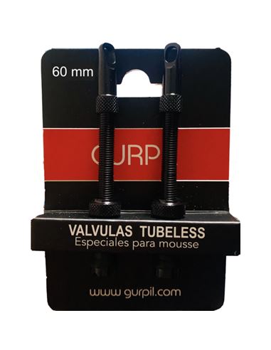 VALVULAS TUBELESS NEGRAS 60MM (2 UNIDADES)