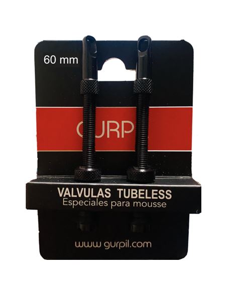 VALVULAS TUBELESS NEGRAS 60MM (2 UNIDADES)