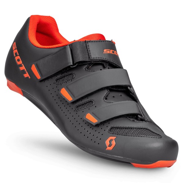 ZAPATILLAS SCOTT ROAD COMP VELCRO NEGRO ROJO 42